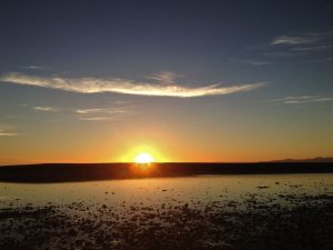 Sunrise over Pakawau clam beds