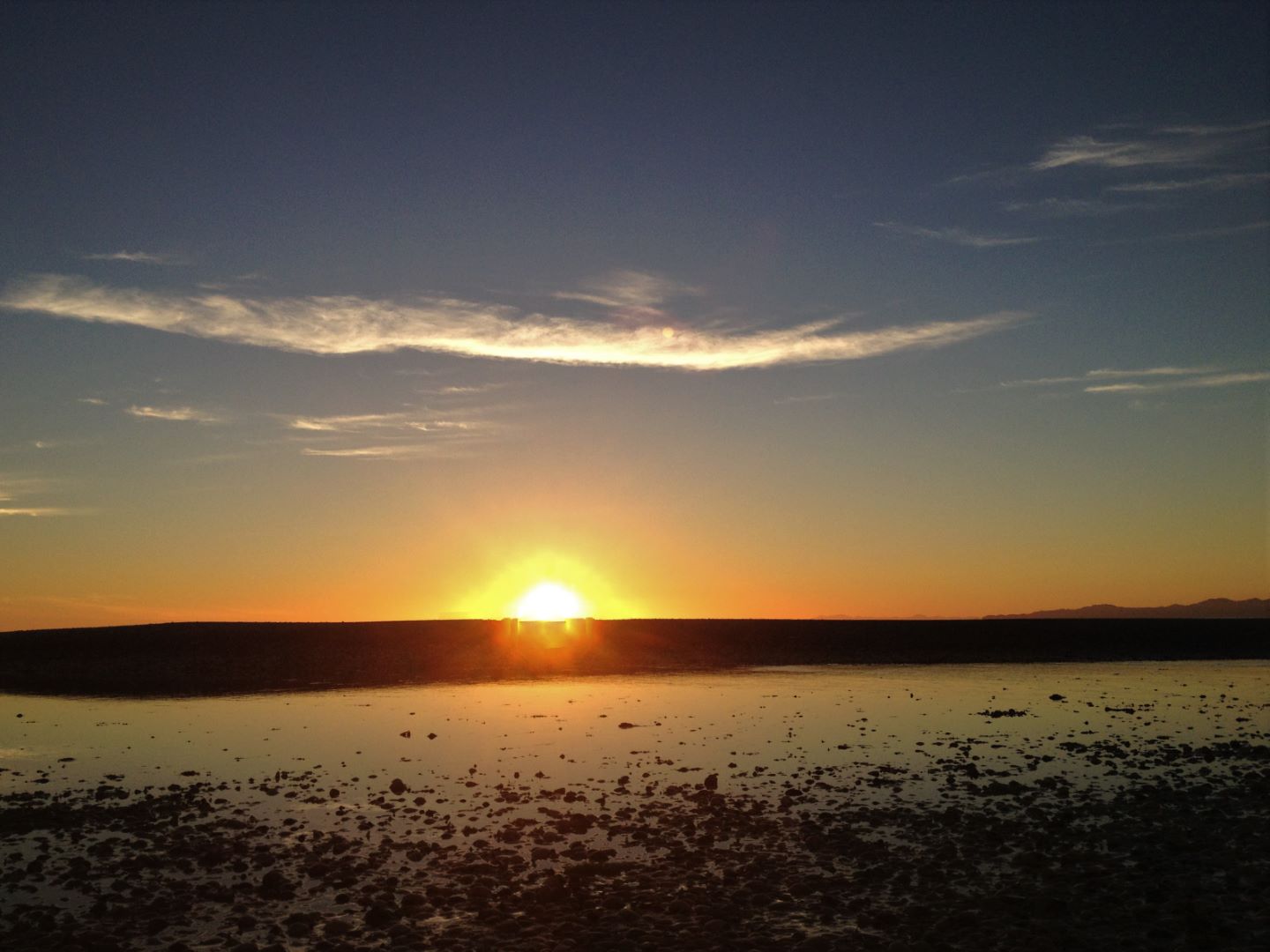 Sunrise over Pakawau clam beds